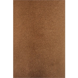  New remnant shop stock - beige wool velvet carpet roll, 405cm x 400cm  