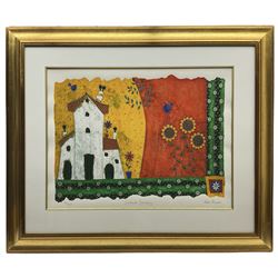 Helen Rhodes (British 1970-): 'Sunflower Symphony', limited edition colour giclee print signed titled and numbered 182/250 in pencil 50cm x 66cm