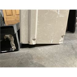 Aurora Dorchester Black Fire suite - granite style surround with cast iron insert, electric fire with remote and black hearth