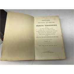 Bulmer's History, Topography and Directory of North Yorkshire. c1890 Part two; Lutyens & Abercrombie; A Plan for the City & County of Kingston-upon-Hull. 1945; Gunnell's Hull Celebrities. 1876; Todd C.S.: Incidents in the History of Kingston-upon-Hull. 1869; and four other items of Hull interest (8)