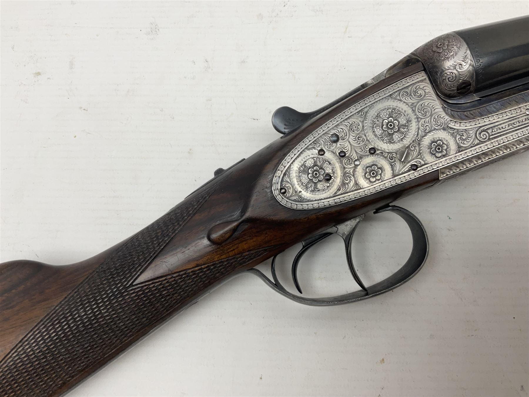 SHOTGUN CERTIFICATE REQUIRED - Spanish Laurona 12-bore double barrel side-by-side sidelock ejector sporting gun with 70cm (27.5