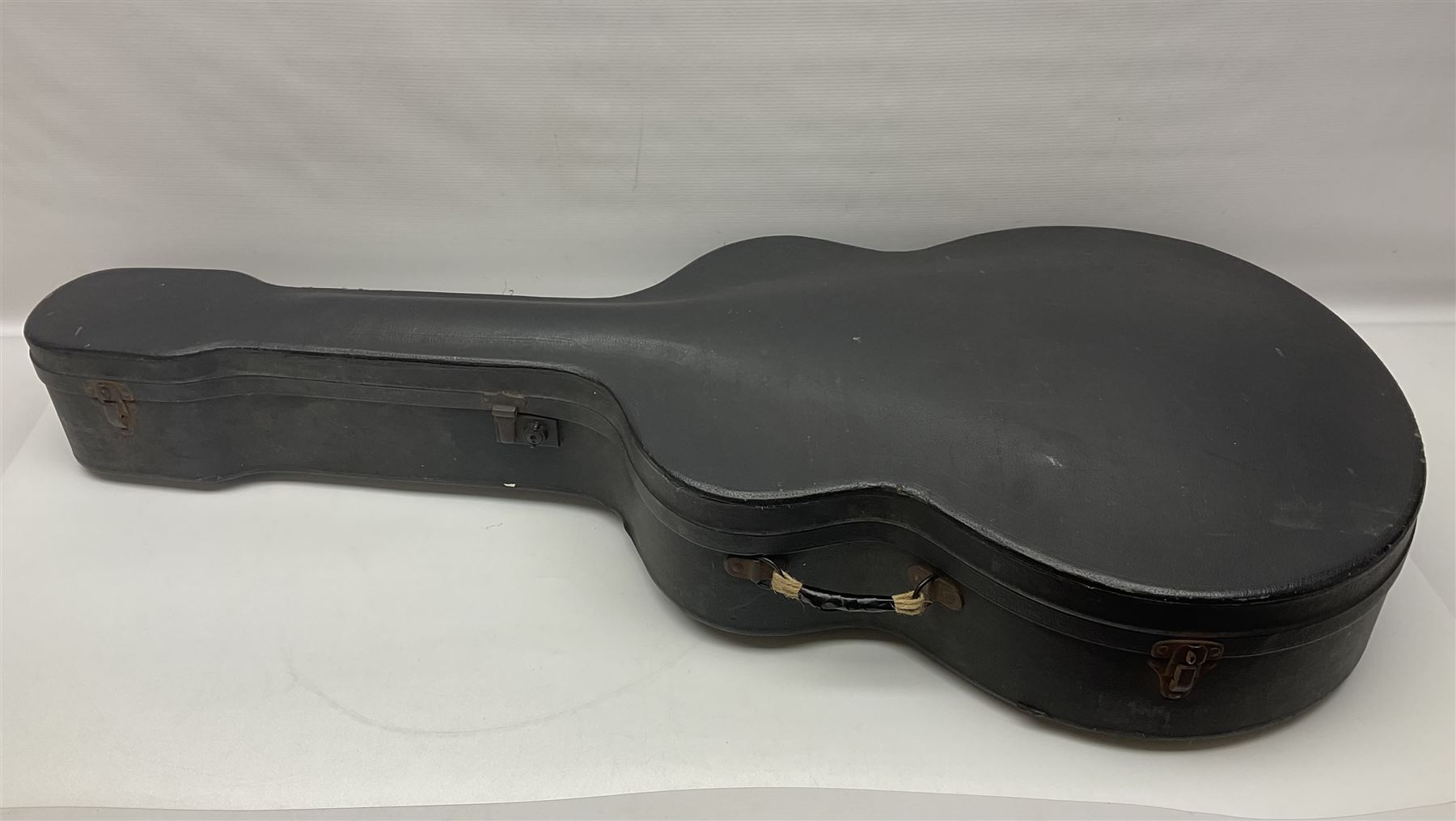 Clifford Essex Paragon De Luxe handmade acoustic guitar c1936 with tobacco sunburst finish and original machines; serial no.501 with original guarantee card L108.5cm; in original case