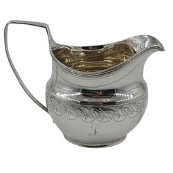 George III silver milk jug by Peter & Ann Bateman, London 1807, approx 3oz