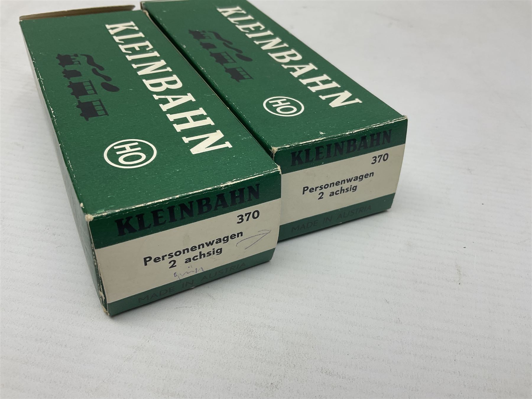 Kleinbahn HO gauge - thirteen passenger coaches - five 398 2.Klasse Eurofima Reisezugwagen; four OBB 387/1 D-Zugwagen; two 385 Schlafwagen; and two 370 Personenwagen 2 achsig; all boxed (13)