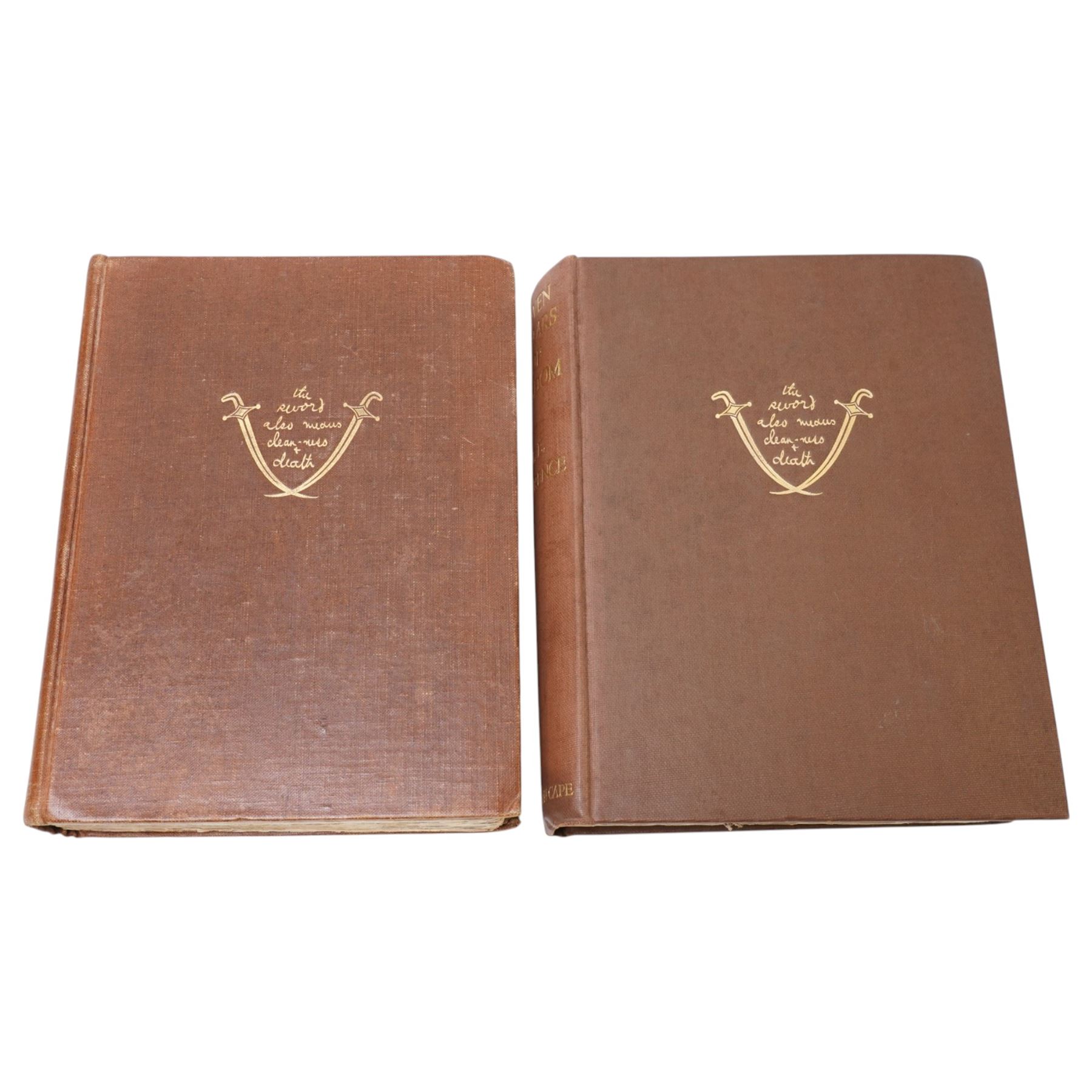 Lawrence, T E - Seven Pillars of Wisdom , first trade edition, Jonathan Cape 1935 original cloth and another copy, fifth impression 1935 (2)
