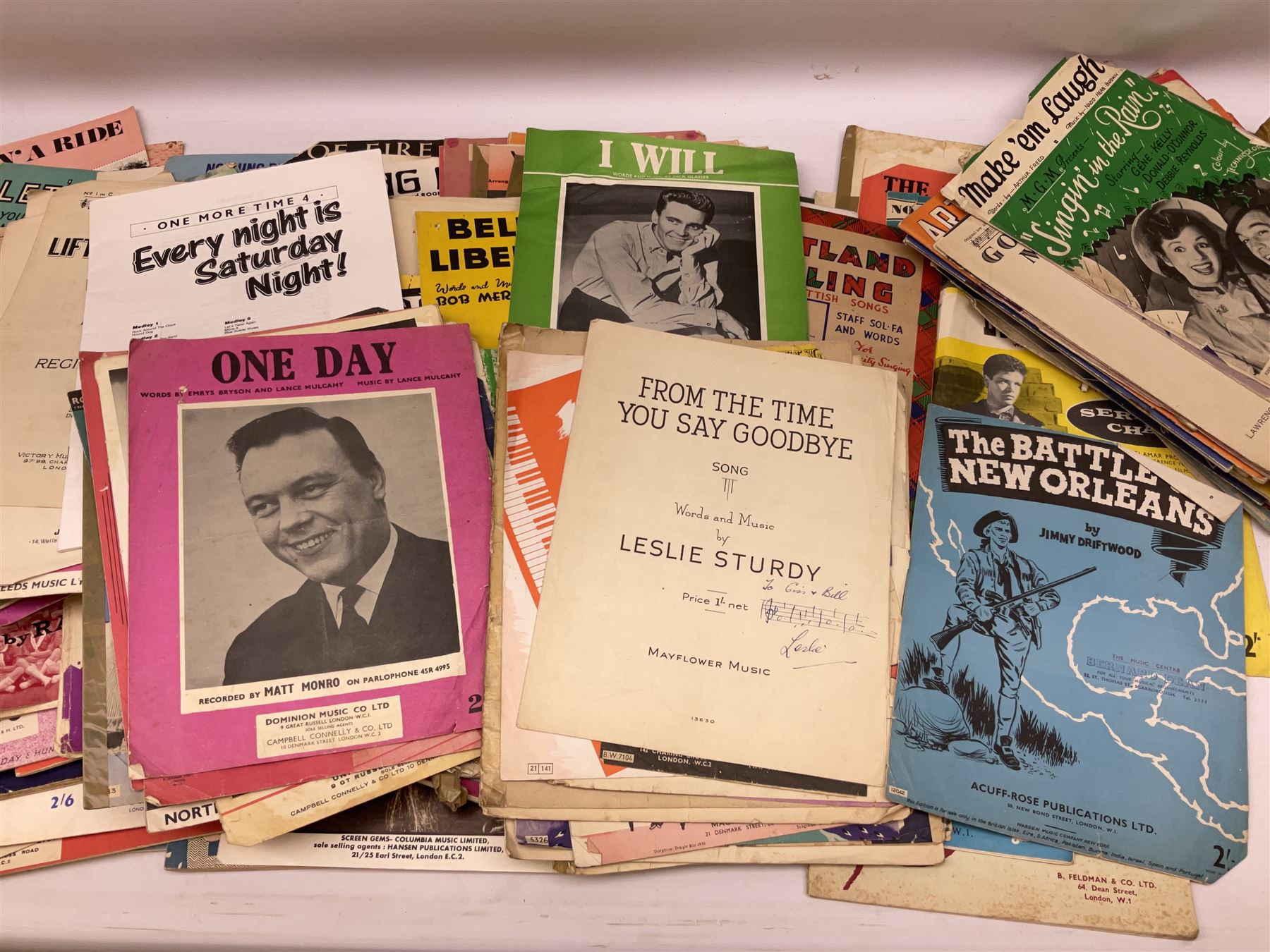 Collection of sheet music, many with attractive pictorial covers, to include The Rolling Stones It's All Over Now, Funny Girl, Living Doll Serious Charge Cliff Richard, Burbeck, Mary Poppins, Sugar, Sugar by The Archies, The Sound Of Music, I Taut I Taw A Puddy-Tat, Dear Miss Phoebe, etc, other musical sheet music and books etc