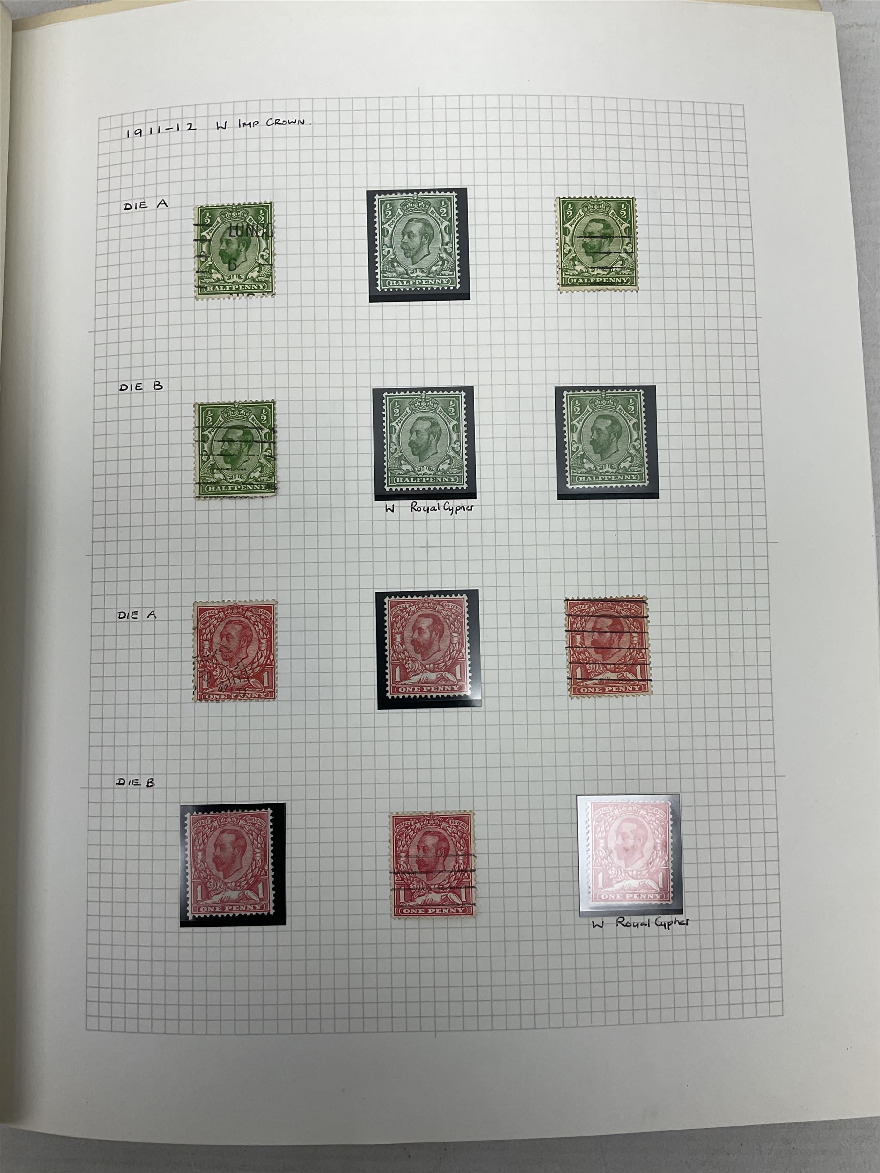 Mostly Great British King George V and later stamps, including marginal examples, 1924 British Empire Exhibition used and unused with singles, pairs and blocks, various controls etc, small number of Morocco Agencies overprints etc, King Edward VIII unused stamps, King George V 1939-48 used values to one pound including dark blue ten shillings etc, housed in 'The Sectional Imperial Album'