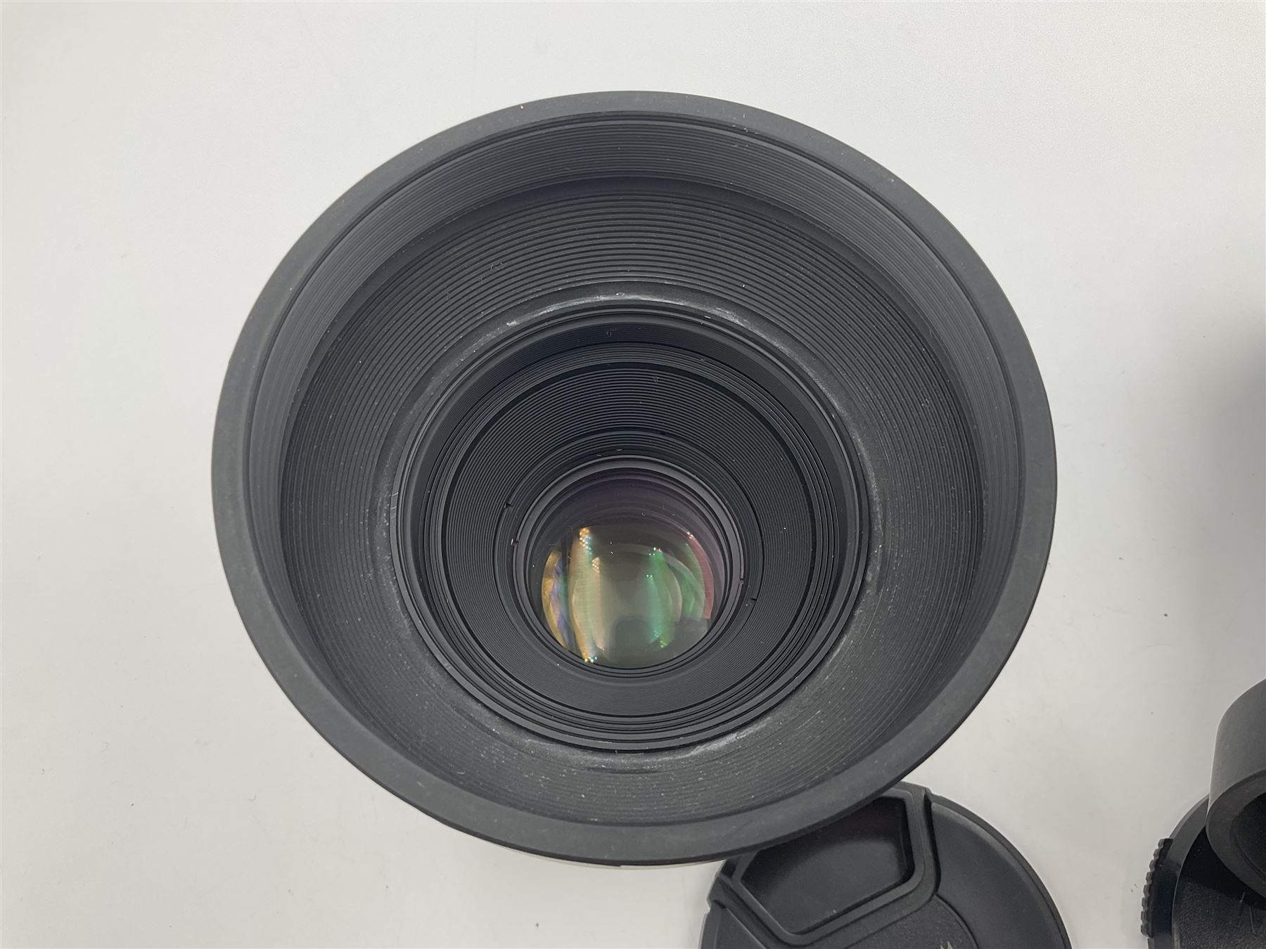 Seiko 'Mamiya Macro M 1:4.5 f=140mm M/L-A' lens serial no 003593 and Seiko 'Mamiya-Sekor Z f=110mm 1:2.8W' lens, serial no 56560