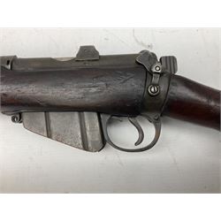 WW1 Lee Enfield SMLE bolt-action rifle, dated 1918, with single barrel band and bayonet fitting L113cm FIREARMS CERTIFICATE REQUIRED OR RFD
