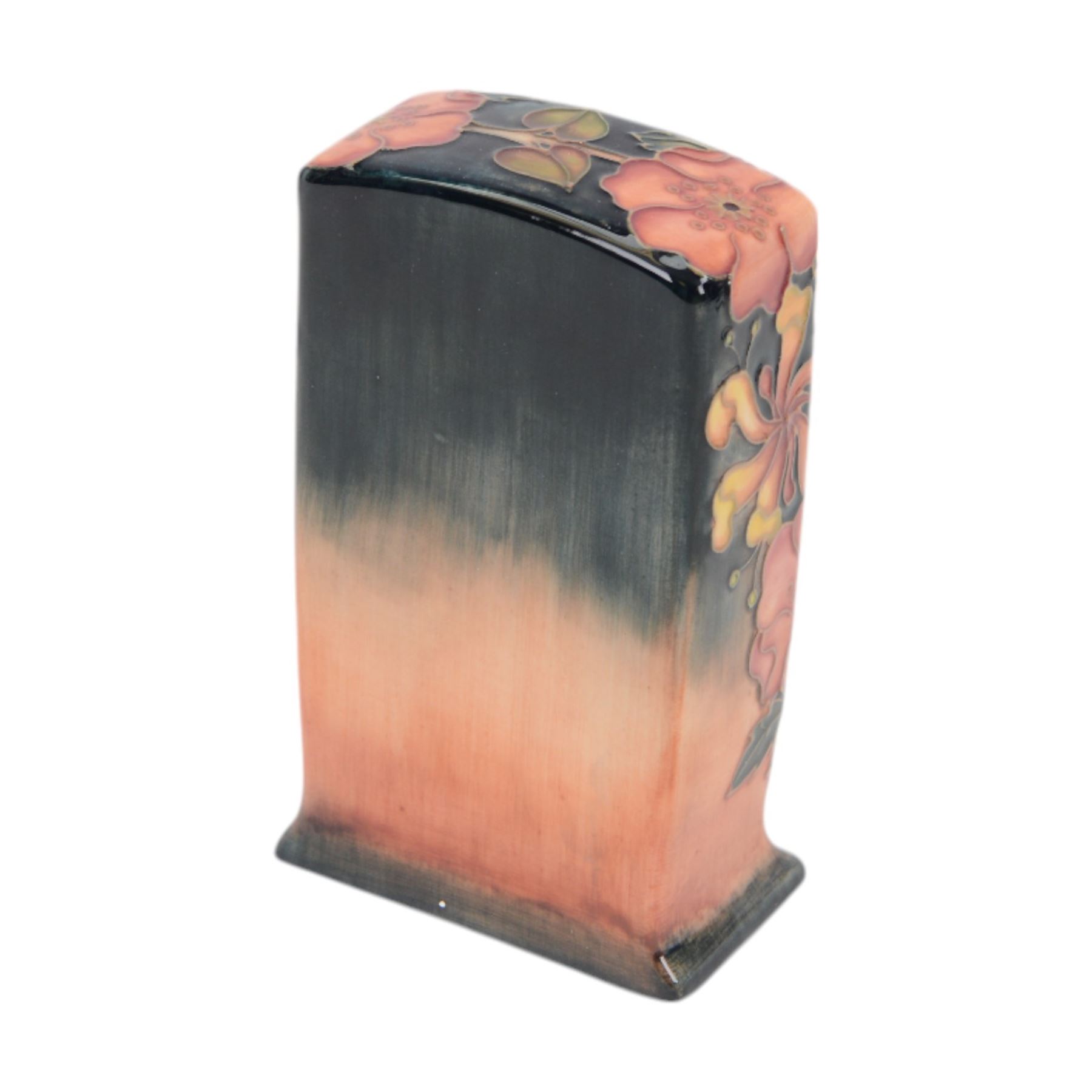 Moorcroft clock in Paradise Found pattern, with impressed mark beneath H15cm