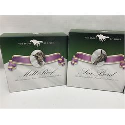 Atlas Editions pewter racehorses, to include Sea Bird, Kauto star etc  