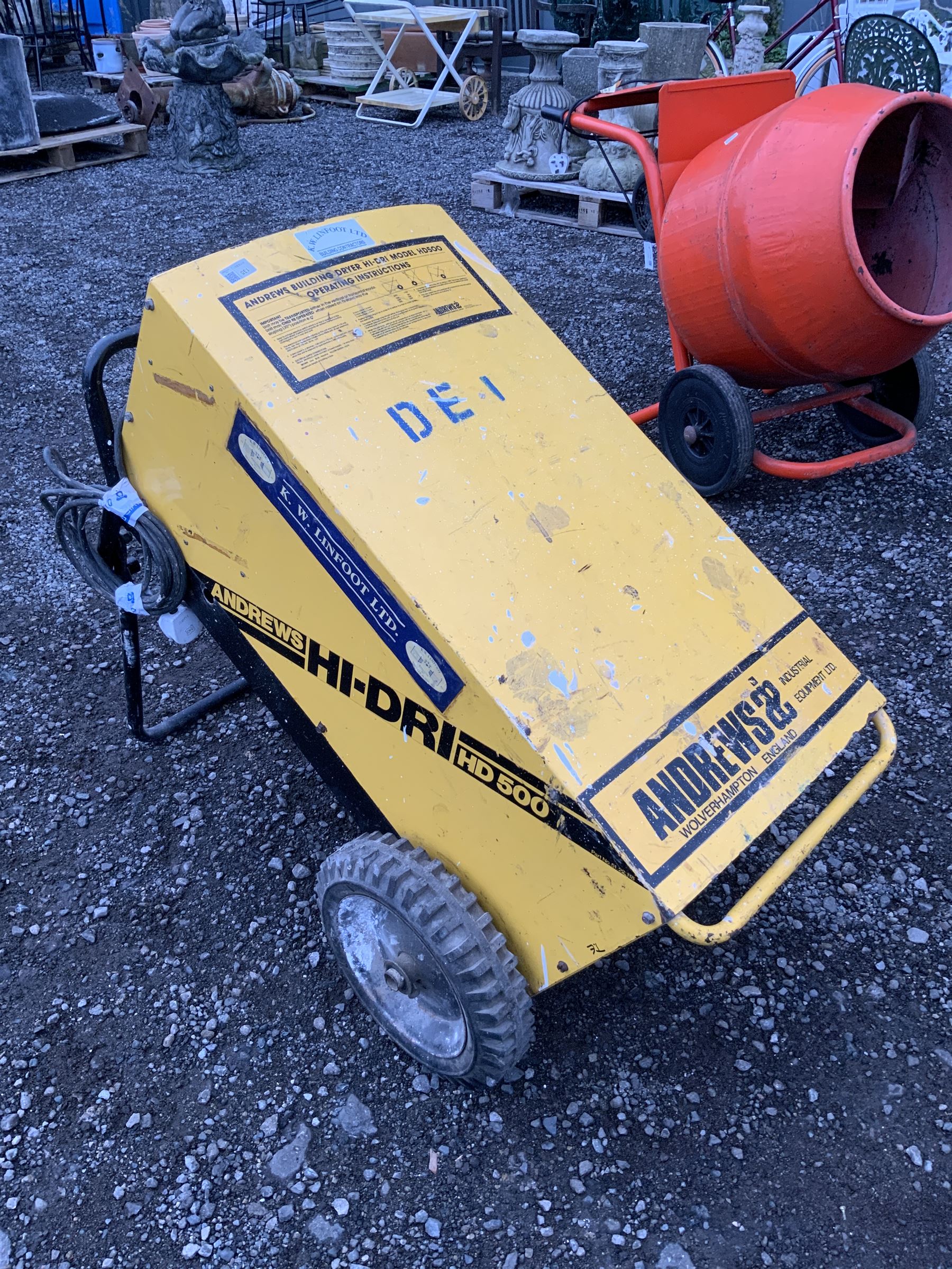 Andrews Building dryer, Hi-Dri HD500 - THIS LOT IS TO BE COLLECTED BY APPOINTMENT FROM DUGGLEBY STORAGE, GREAT HILL, EASTFIELD, SCARBOROUGH, YO11 3TX