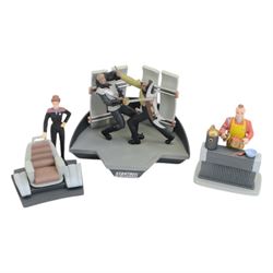 Twelve limited edition Applause Star Trek resin figures, including Star Trek Generations 'Captain Kirk meets Captain Pickard' figure, all with certificates of authenticity