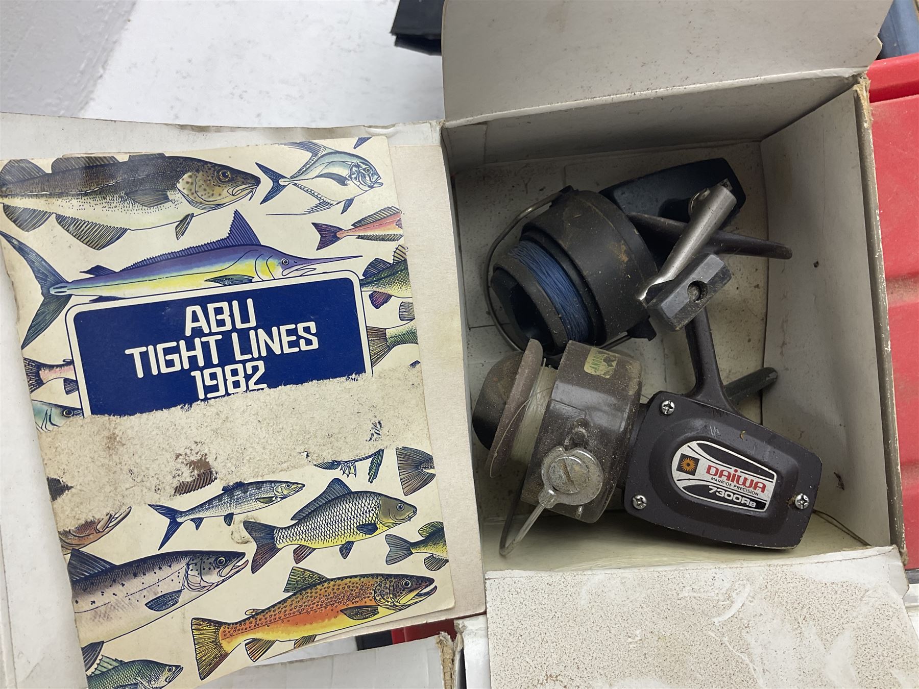 Abu Ambassadeur 7000 multiplier reel, Tenax century Ex4000 reel, fishing rods, nets and other fishing equipment 