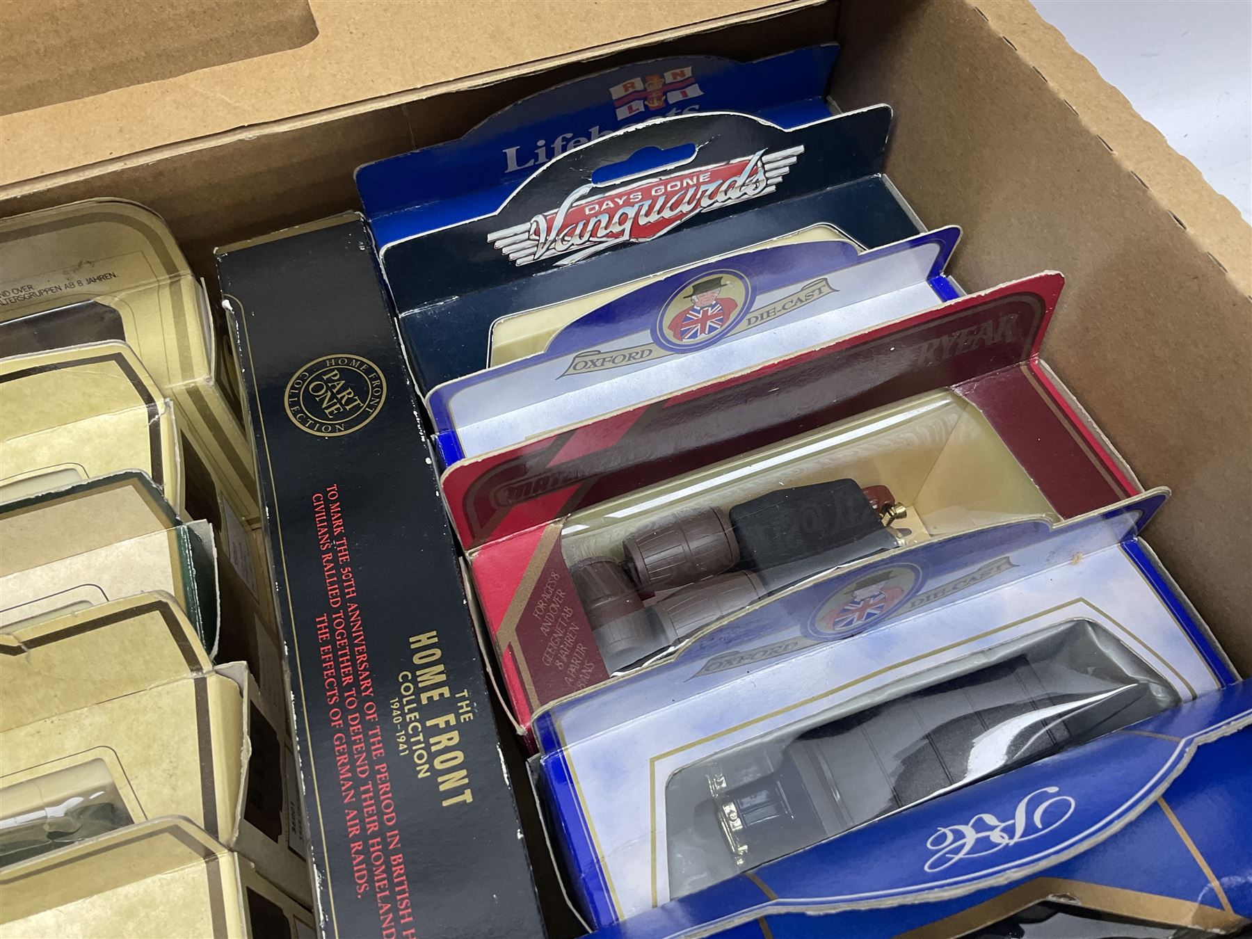 Forty-four modern die-cast models/sets by Matchbox, Corgi, Lledo, Atlas, EFE etc including military and commercial vehicles, cars and promotional vehicles, buses etc; all boxed (44)