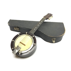  Eight string banjo mandolin (banjolin) L56cm in carrying case  