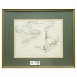 John 'HB' Doyle (British 1797-1868): 'Handwriting upon  the Wall' 'Stop Thief' 'Three Great Pillars of Government' and 'The Kentish Farmer', set four caricature engravings
pub. Thomas McLean 1831, 26cm x 33cm (4)