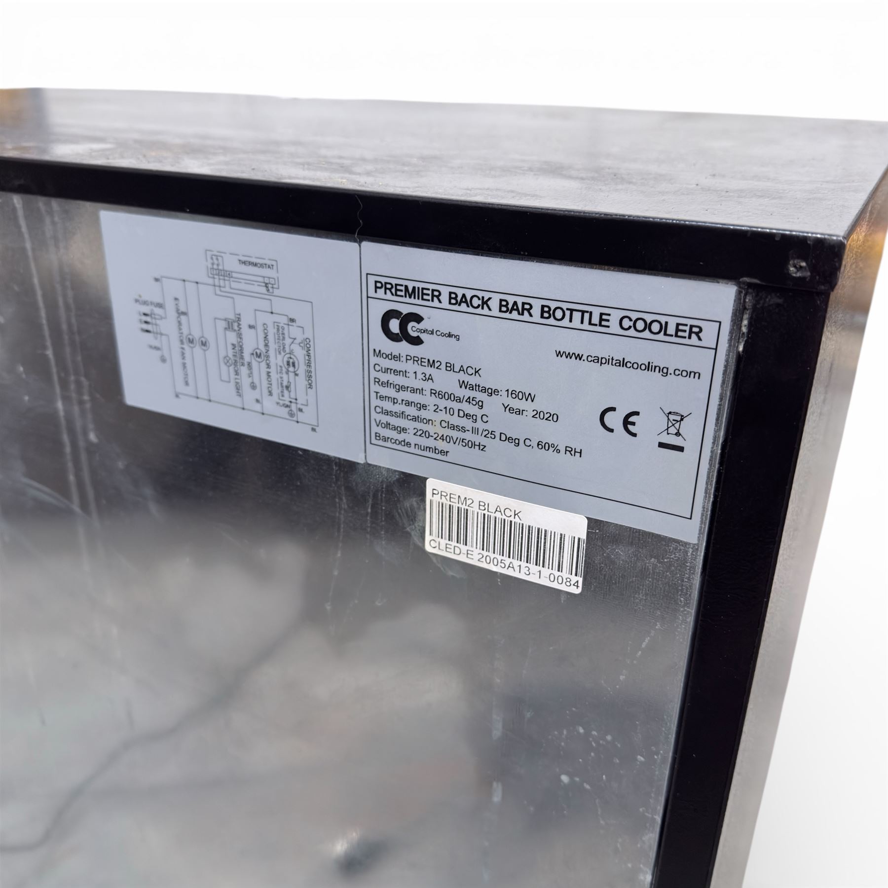 Capital Cooling premier back bar bottle cooler
