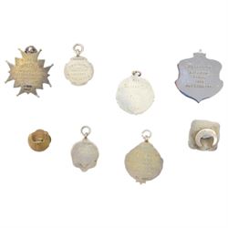 Collection of football memorabilia belonging and relating to the Hull based referee Frank Coultas, including 9ct gold Referee's medal for the 1957 Aston Villa v Manchester United FA Cup Final, inscribed 'The Football Association, F.B Coultas, F.A. Challenge Cup Competition, Final Tie 1957', hallmarked and in original case; the kit worn by him to referee the 1957 FA Cup Final and ephemera relating to the match including photographs, programmes and tickets; together with other football memorabilia collected by Frank Coultas, including programmes, photograph and ticket stubs, with some items relating to the 'Busby Babes'