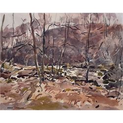 Fred Lawson (British 1888-1968): Woodland in Autumn, watercolour signed 23cm x 29cm