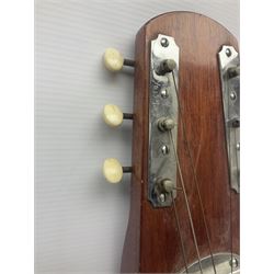 Early 1960s lap steel electric guitar with mahogany body and Plato pick-up, L81.5cm