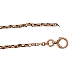 19th/early 20th century 9ct rose gold chain, stamped