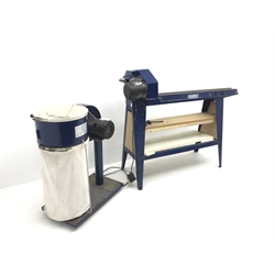 Draper WTL90 wood turning lathe on stand and dust extractor