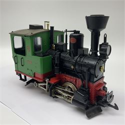 LGB (Lehmann Gross Bahn) G scale, gauge 1 0-4-0 tank locomotive, no 2774, in green, red and black livery, unboxed
