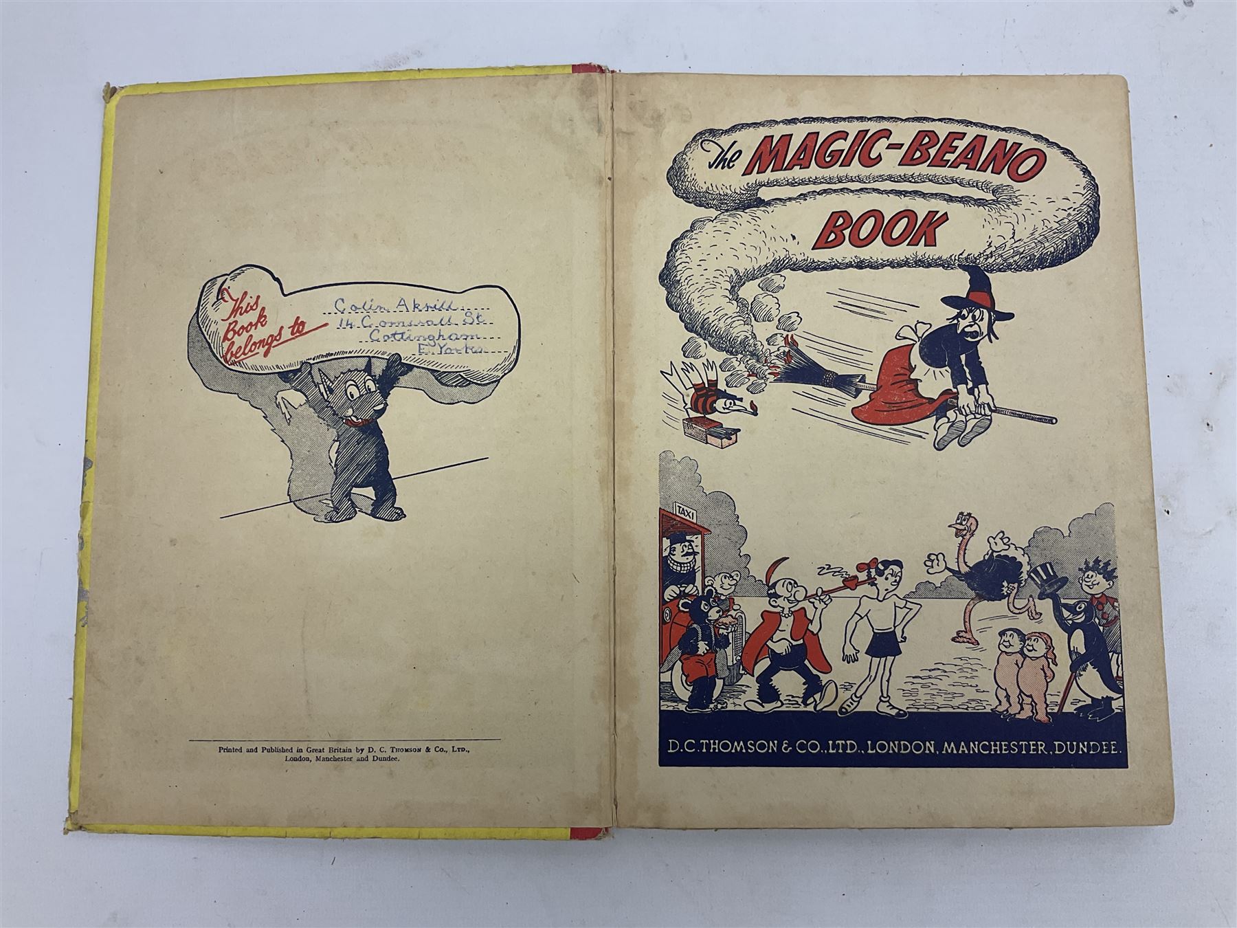 The Magic Beano Book Published 1950 by D.C. Thomson, 127 pages, pictorial card covers depicting Biffo painting the Beano bunch