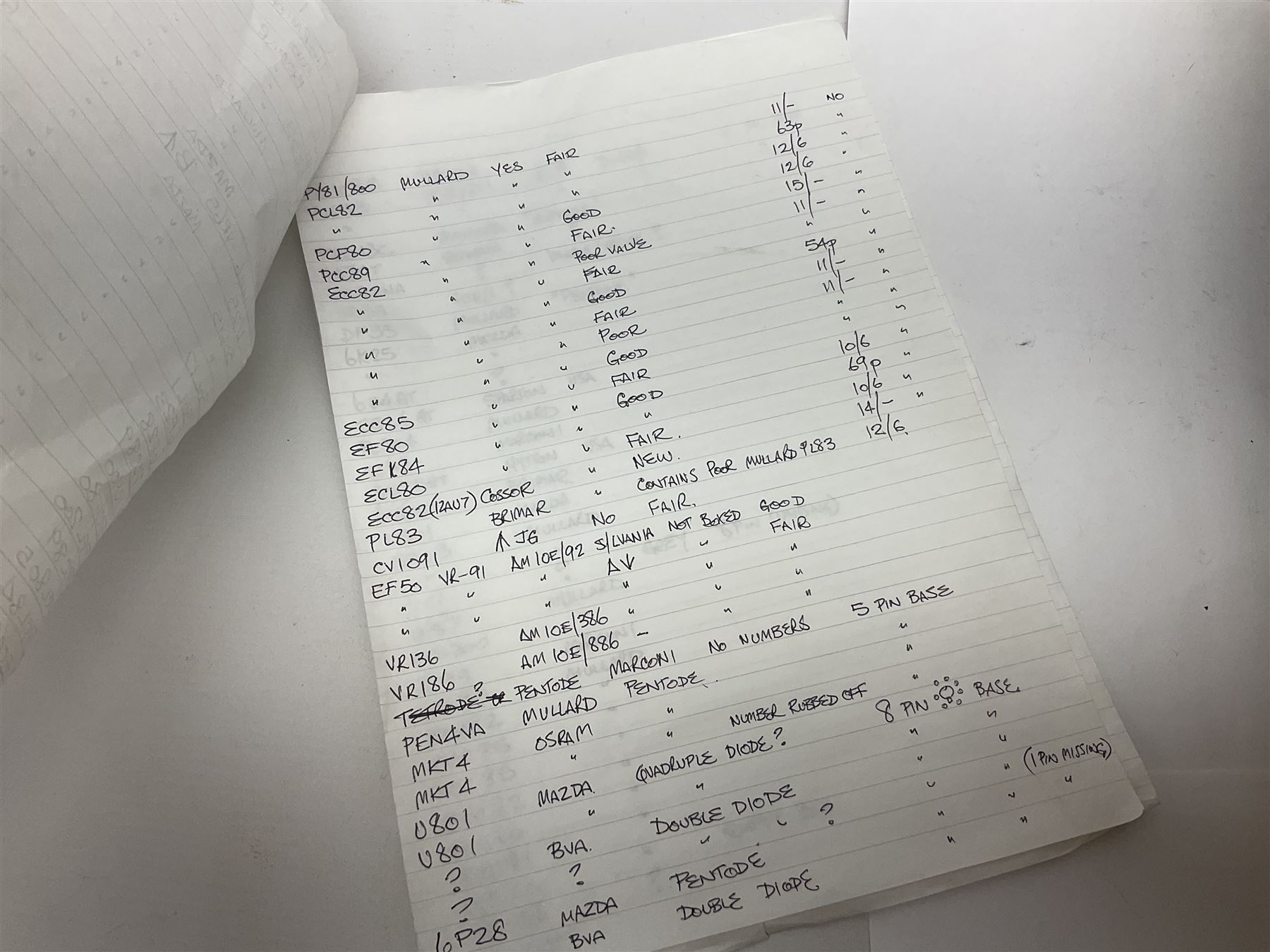 Collection of over one hundred thermionic vacuum tubes/valves, including Mullard, Brimar, Mazda and Marconi examples, some with boxes, together with three editions of Radio Valve Data compiled by Wireless World