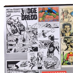 The X Files montage, including cast images, stills and advertisements, within acrylic frame, together with a Judge Dredd montage, including comic cover and comic strips, largest 46x61cm

Notes: This item is from the private collection of Arthur C. Clarke's brother.
