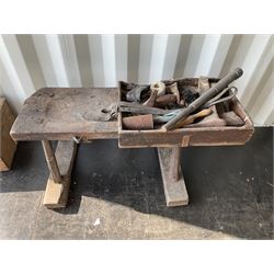 Cobblers bench and associated tools - THIS LOT IS TO BE COLLECTED BY APPOINTMENT FROM DUGGLEBY STORAGE, GREAT HILL, EASTFIELD, SCARBOROUGH, YO11 3TX