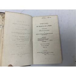  Coelebs; In Search of a Wife, fifth edition in two leather bound volumes London 1809, together with Tome Troisieme; Histoire De Gils Blas De Santillane, two leather bound volumes Paris 1831 and Dramatic Miscellanies one leather bound volume London 