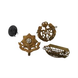Collection of various military items, including RAF cloth badges including shoulder eagle badges, AG badge, AM1 badge, WVS armband, Air Raid Preauction authority card, etc  