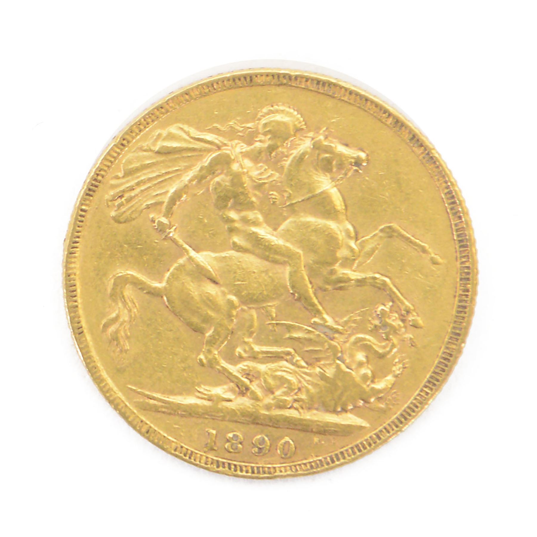Queen Victoria 1890 gold full sovereign coin