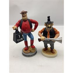 Ten Robert Harrop figures from the Beano Dandy collection, comprising Desperate Dan Keep on Rolling BDS10, Hank From The Three Bears BD37, Desperate Dan CBD15, Little Plum CBD23, 'Erbert CBD16, Fatty CBD08, Babyface Finlayson CBD06, Roger the Dodger CBD04, Beryl the Peril CBD17 and Collectors Plaque BDCP, all with boxes