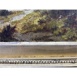 Edmund Henry Niemann (British 1842-1910): View over Cottages to a Distant River, oil on canvas signed 24cm x 34cm 
Notes: Niemann was the son of noted landscape painter Edmund John Niemann (1813-1876).