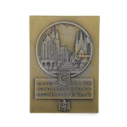 1939 bronze swimming plaque, awarded for swimming international competition held in Erfurt...