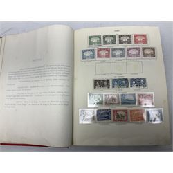 Single album collection of King George VI stamps, including Aden, Antigua, Ascension, Australia, Bahamas, Bahrain, Barbados, Basutoland, Bechuanaland, Bermuda, British Solomon Islands, Brunei, Burma, Cayman Islands, Dominica, Falkland Islands, Gambia, Gilbert and Ellice Islands, Gold Coast, Great Britain 1939-48 set to one pound including ten shilling dark blue, Grenada, Hong Kong, India, Ireland, Jamaica, Leeward Islands, Malta, Mauritius, New Zealand etc