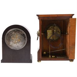 Early 20th century Smiths brass lantern clock, together with serval other mantel clocks