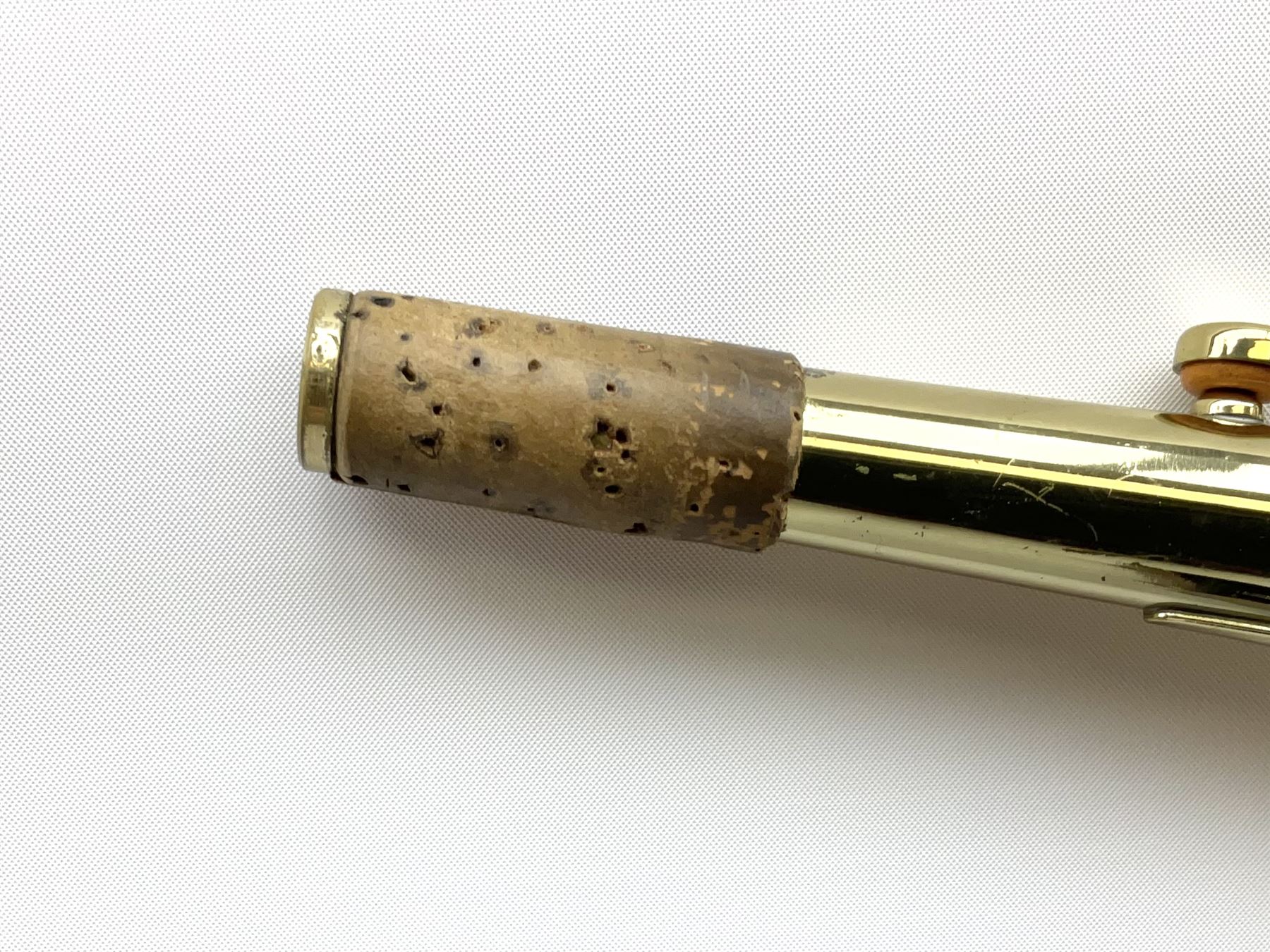 Trevor J. James & Co. 'The Horn' brass alto saxophone, serial no.T04498, H68cm in fitted carrying case