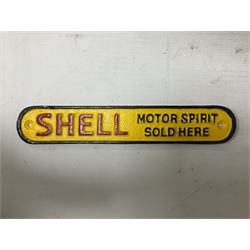 Cast iron reproduction Shell Motor Spirit sign L27cm
