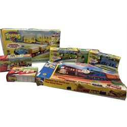Thomas The Tank Engine and Friends - Hornby Thomas and Bertie Set 'The Great Race'; and Tomy Trains Set with five additional accessories; all boxed (7)