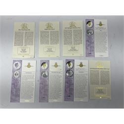 Thirteen silver coins, including Queen Elizabeth II Solomon Islands 2002 sterling silver five dollars, Alderney 2002 sterling silver five pounds, Fiji 2002 sterling silver ten dollars, United Kingdom 2003 one ounce fine silver Britannia, 2003 'Give Women The Vote' fifty pence etc, all with some form of certificate