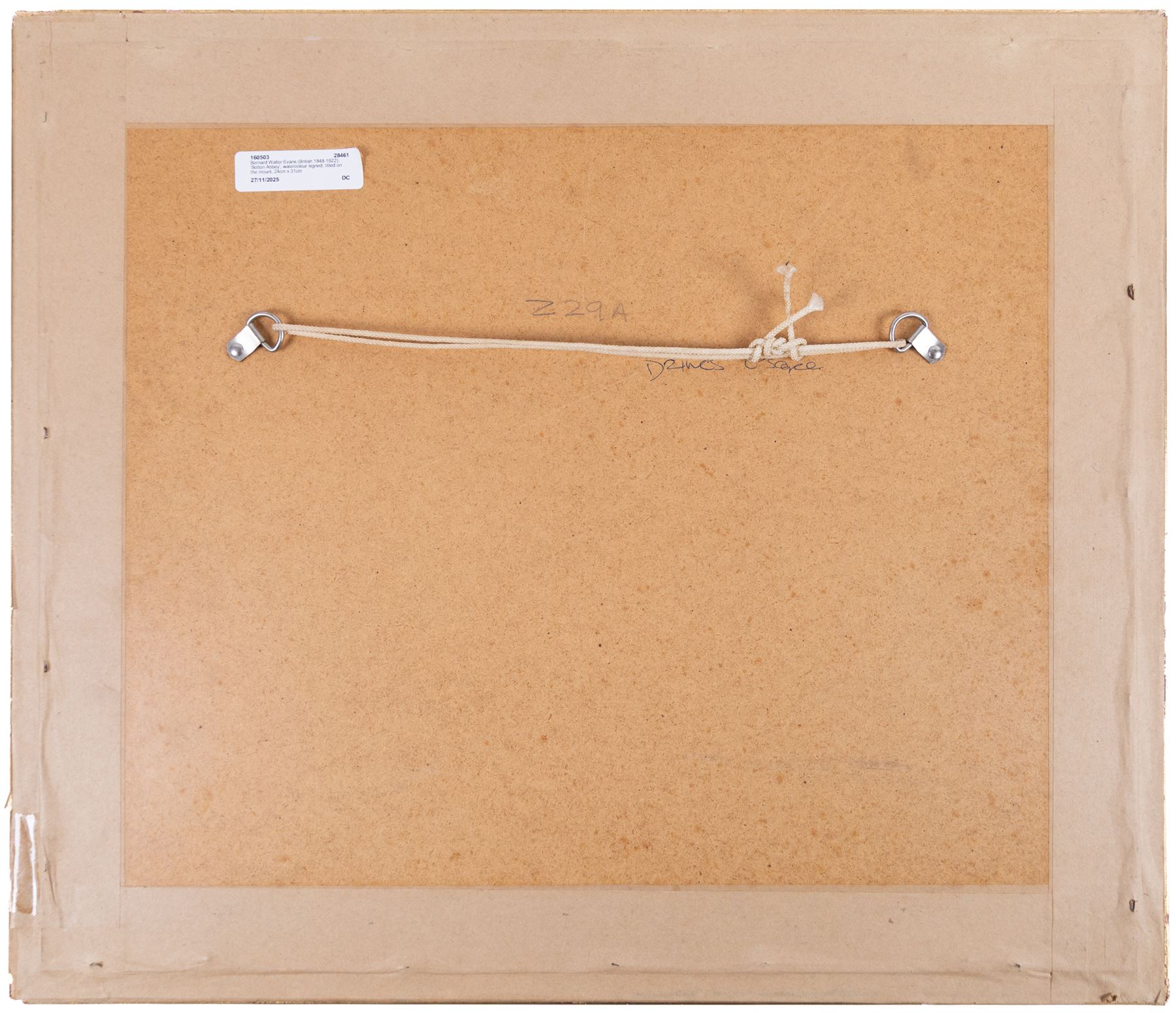 Bernard Walter Evans (British 1848-1922): 'Bolton Abbey', watercolour signed, titled on the mount, 24cm x 31cm