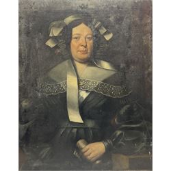 English School (17th/18th century): Half length Portrait of a Lady, oil on canvas unsigned 88cm x 71cm (unframed)