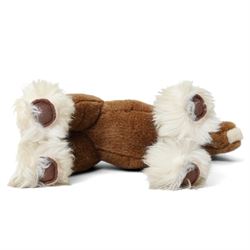 Hermès - ‘Cheval Hermy’ plush horse, brown with black mane and tail, white faux-fur hooves and orange ribbon detailing