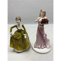 Ten Coalport figures, to include Language of Flowers, Marilyn, Token of Love,  I'll never forget you etc