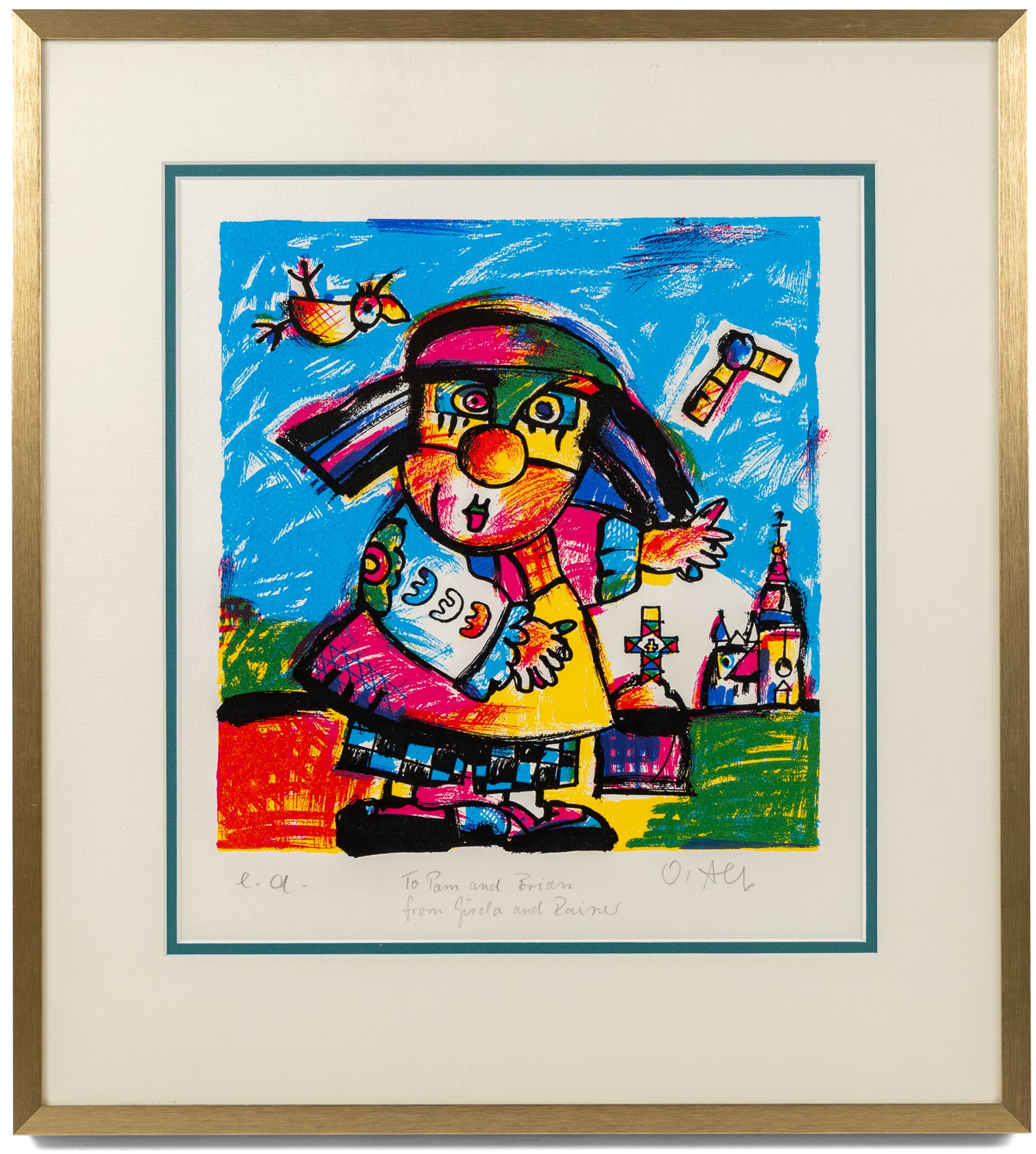 Otmar Alt (German 1940-): 'An Acrobat in Lippstadt' and 'The Tightrope Walker', two limited edition screenprints signed max 23.5cm x 22.5cm (2)