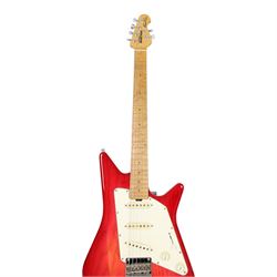 Ernie Ball Music Man Albert Lee signature guitar in pink burst finish, circa 1993, serial no. 94557, L92cm, in fitted hard case